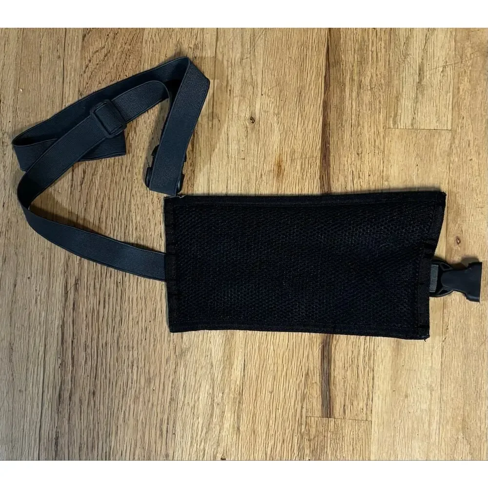 VINTAGE North Face Flat Black Money Running Waist Travel Belt Mesh Back